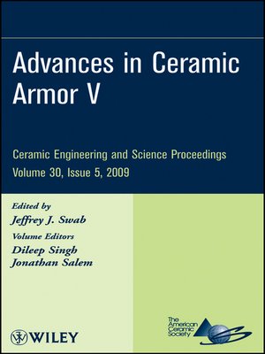 cover image of Advances in Ceramic Armor V, Volume 30, Issue 5